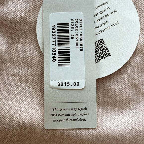 AG ADRIANO GOLDSCHMIED THE EX BOYFRIEND SLIM WOMEN’S JEANS 26 Pink Low Rise NWT - Picture 7 of 16